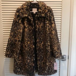 Faux Leopard Fur Coat